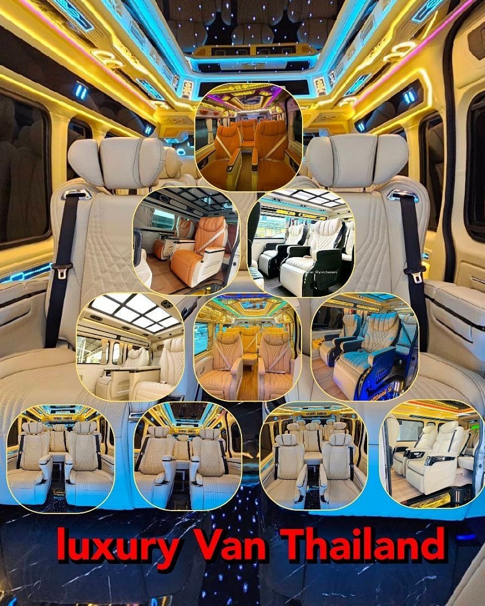 An 8-seater VIP van, such as number of seats, amenities (air conditioning, Wi-Fi, TV, audio), and luggage storage. * Specify the type of services offered (such as daily rental, driver-sharing, airport transfer, group services). * Emphasize the benefits of using an 8-seater VIP van (such as privacy, group travel convenience) * Highlights section: * Offers interesting features of the service such as professional drivers, new and clean vans, affordable prices, and flexibility in adjusting travel plans.